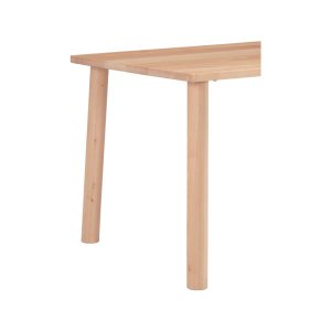 楓の森メープル無垢材ダイニングテーブル 丸脚/2本組 KML-742(KNAナチュラル色 テーブル高さ72cm)