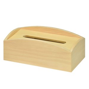木製ティッシュボックス ナチュラル＆ホワイト(幅28x奥行13.8x高さ10.8cm)
