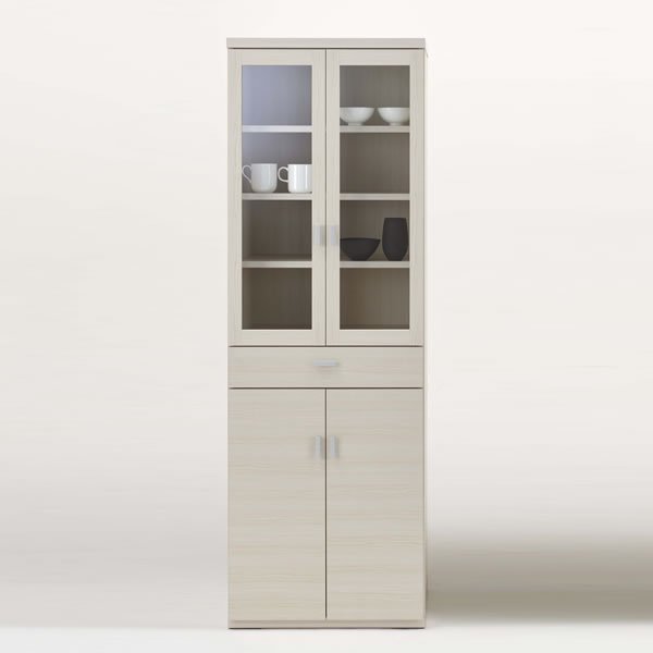食器棚 キッチンボード ホワイト レンジ台 幅90ｘ奥行45ｘ高さ180cm