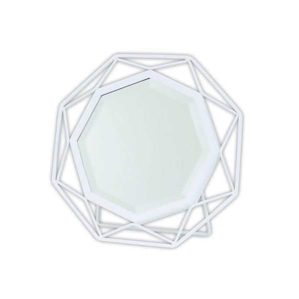 オフィス用品 Gem デスクミラーGEM ホワイト /八角形アイアンフレーム 吊り立て