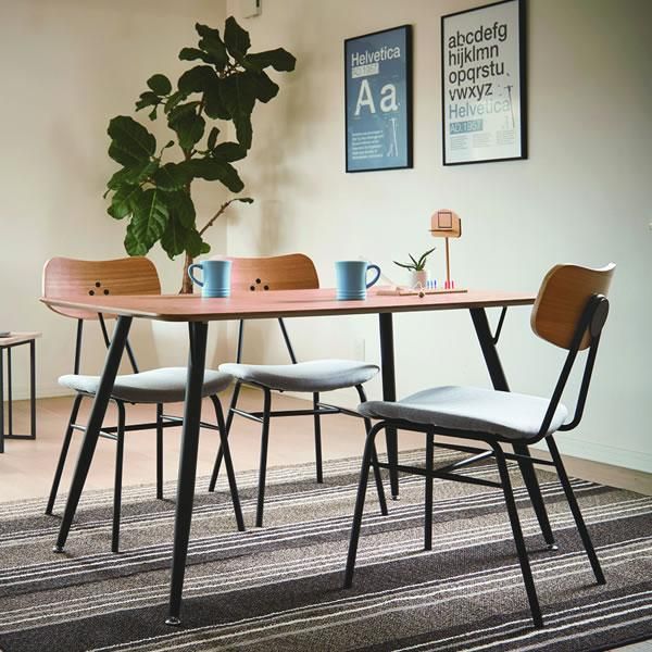 カフェ風のナチュラル アッシュ突板 シンプルスチール脚 ダイニングテーブル Dt 24 A1 幅1x奥行75x高さ70cm 桜屋工業 Homeday 家具通販eインテリア