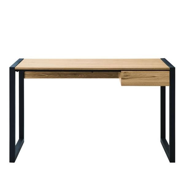 ブラックスチール脚オーク模様天板sohoデスク Sd 665 N スライドレール付引出し 幅1x奥行60x高さ72cm 桜屋工業 Homeday 家具通販eインテリア