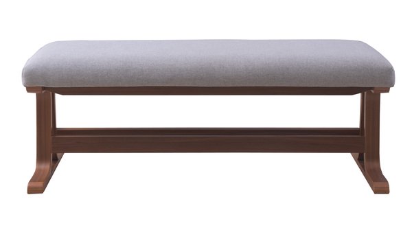 低めダイニングベンチ/天然木化粧繊維板(オーク) (ブラウン色 幅105x
