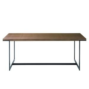 鏡面仕上げ天板とマットブラックのスチール脚 ダイニングテーブル DT