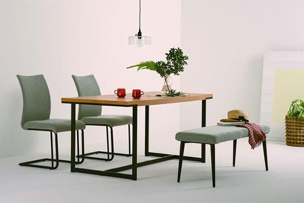 コの字型スチール脚スチールフレーム ダイニングチェア/布張り DC-156F