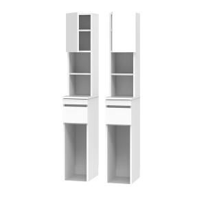 サニタリーすきまくんSNK ランドリー収納 上台・扉＋下台・扉セット