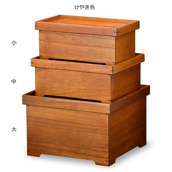 箱膳 伊豆(大) T5575 けやき色 桐材 (幅34x奥行34x高さ22cm