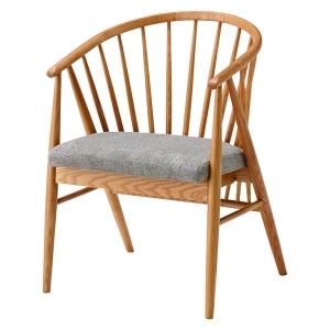 スチールフレーム セリオ チェア(グレー/張り地ポリエステル 幅44x奥行