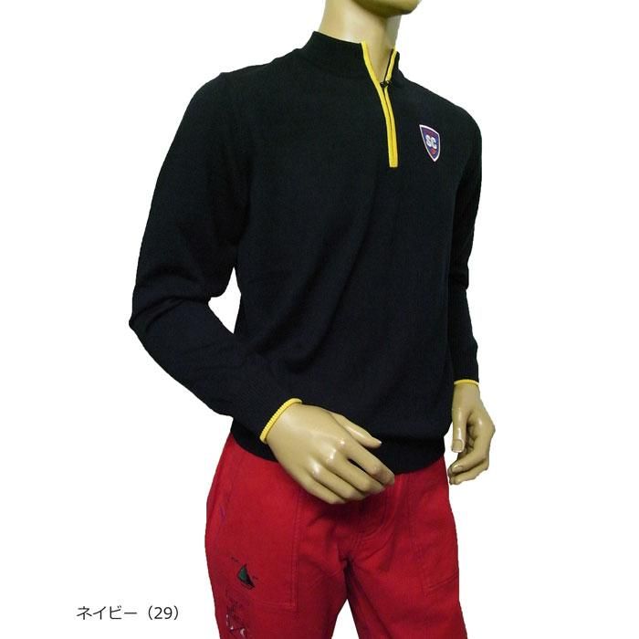 21250030 撥水加工ウール100％ハーフジップセーター - シナコバ