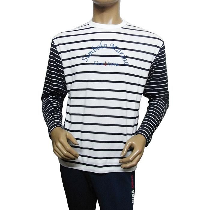 23110030 ハイゲージボーダーのボーダー長袖Tシャツ - シナコバ