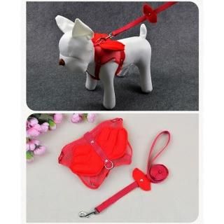 【花梟】ハーネスリード【即納】ペット用品 犬用品小型犬用 【レッド】【サイズ:M】 お散歩用品 お買得Sale品 送料無料 tk-pt0144