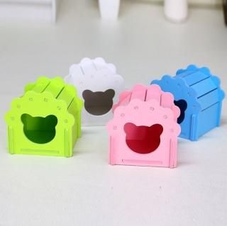 【花梟】ハムスター ケージ・ハウス【即納】小動物用品 耐久性抜群 無味 無毒 部屋 【ホワイト,ピンク】 【S,Lサイズ】エコロジー お買得Sale品 送料無料 tk-pt0899