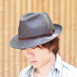 柿渋染め　レザーベルトのハット Amazon | 帽子 ハット メンズ 日本製 柿渋染め バケットハット