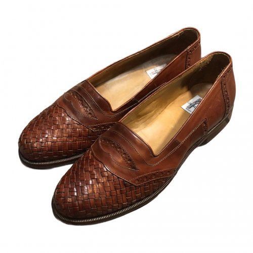 ڸ/USEDMADE IN ITALY CABLE&Co. Intrecciato Woven Leather Loafers ȥ㡼 ޡ 쥶 ե US 7D