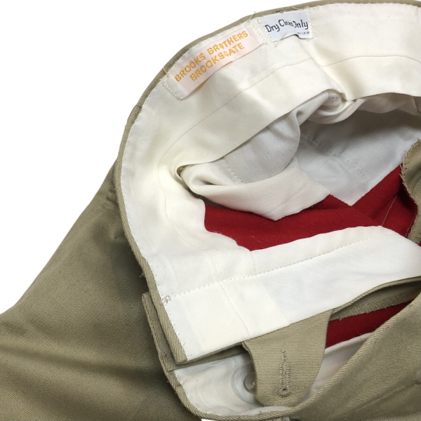 【古着/USED】70's〜 BROOKS BROTHERS BROOKSGATE Chino Pants ''裏地付き'' ブルックス ブラザーズ チノ パンツ チノパン W32 - Used & New Clothing, Shoes -mellow Online Store-