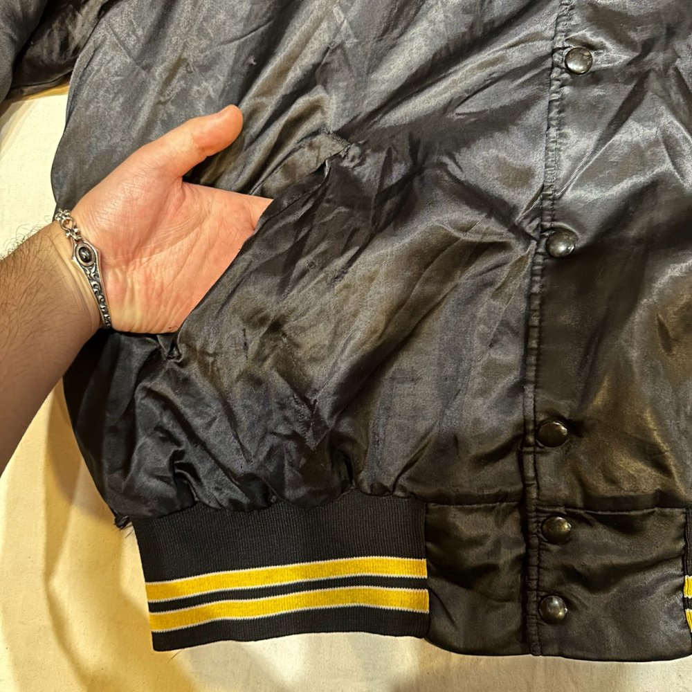 古着/USED】80's MADE IN USA Dunbrooke Satin stadium jacket サテン スタジャン XL -  古着屋mellow