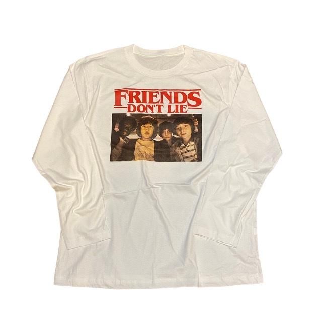 ڿ/NEWSTRANGER THINGS L/S Tee  ۥ磻 F ȥ󥸥㡼󥰥