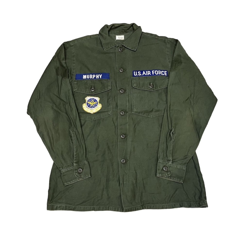 ڸ/USED70's U.S.ARMY Utility Shirt COTTON SATEEN OG-107 ꥫ Ʒ åȥ ƥ 桼ƥƥ 15 1/233