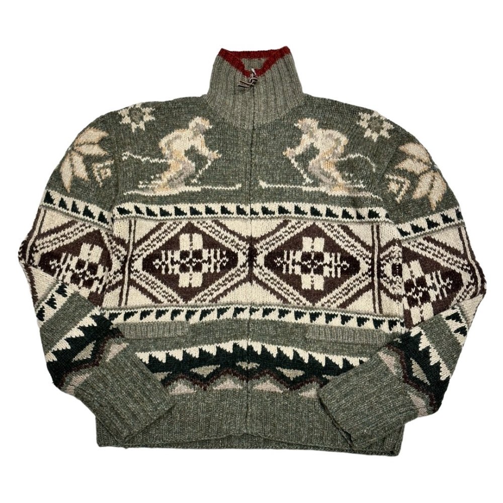 ڸ/USEDPOLO SPORT  Ralph Lauren Nordic Knit ''Ski man''Sweater ݥݡ Υǥå ˥å    M