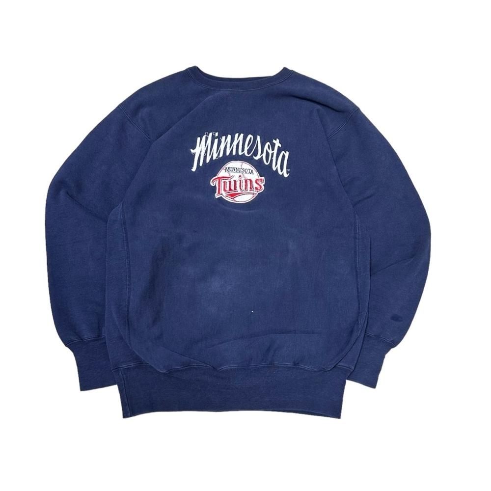 ڸ/USEDMADE IN USA 90's Champion REVERSE WEAVE Sweatshirt ''MINNESOTA Twins'' С XXL