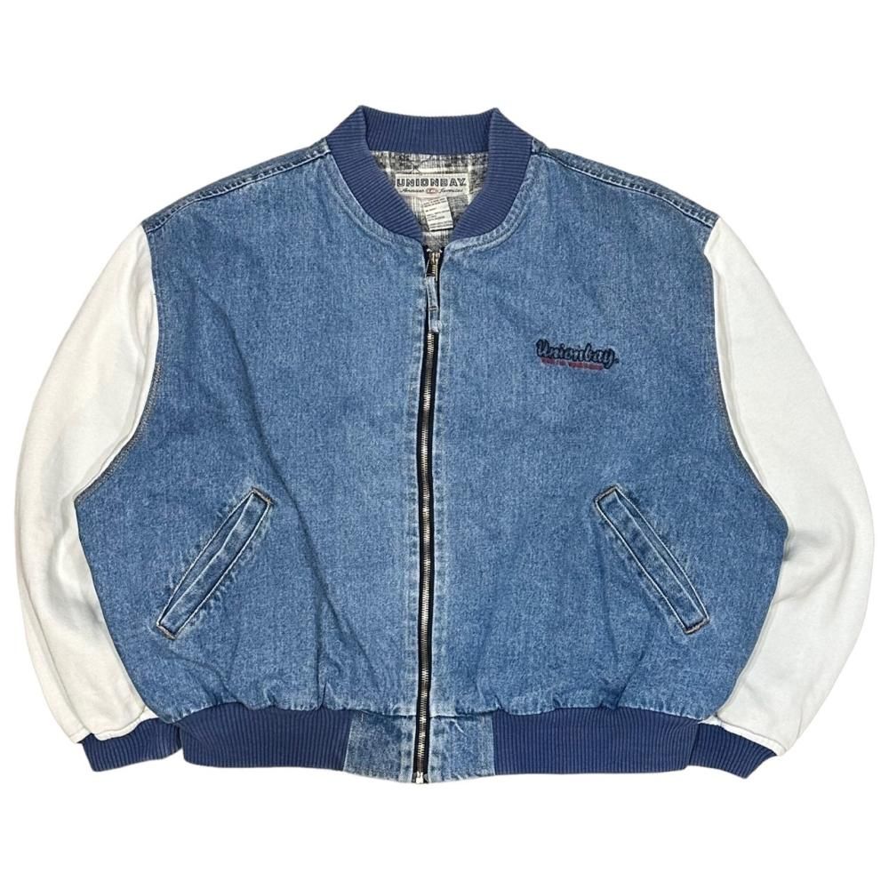 ڸ/USEDUNIONBAY Sweat Sleeve Denim Award Jacket ǥ˥  L