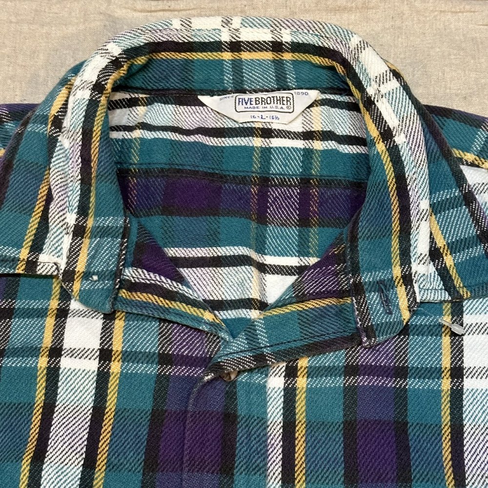 古着/USED】MADE IN USA 70's FIVE BROTHER Flannel Shirt ファイブ