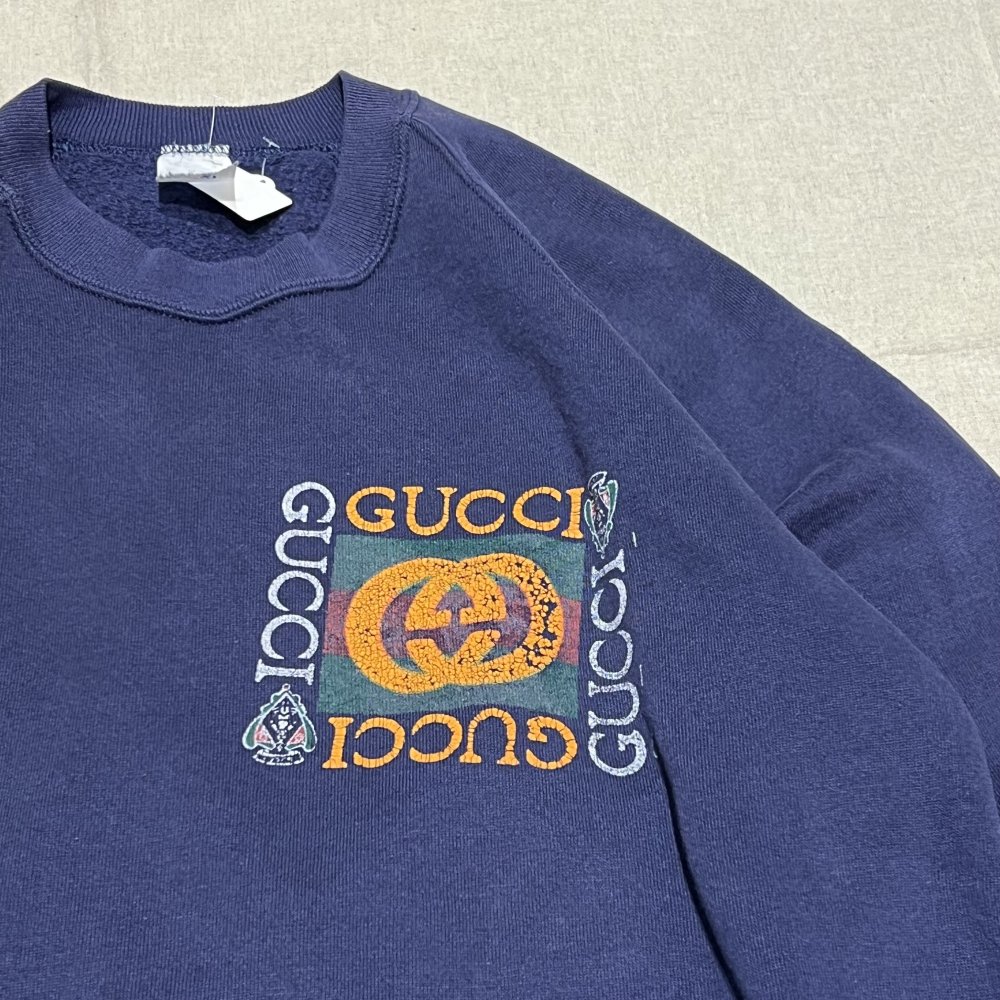 【古着/USED】MADE IN USA BOOTLEG GUCCI Sweatshirt ブート グッチ スウェット XL - 古着屋mellow