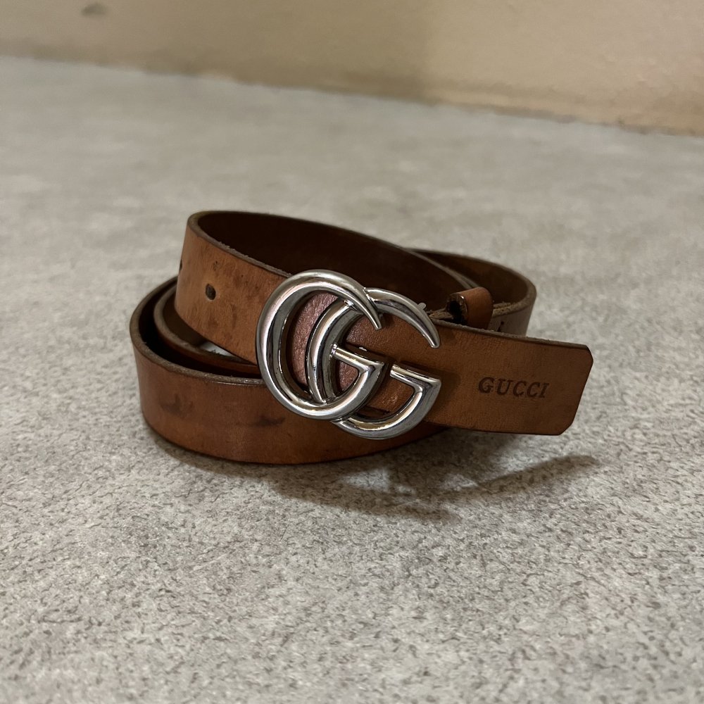 USED/Bootleg MADE IN ITALY GUCCI Leather Belt å 쥶٥