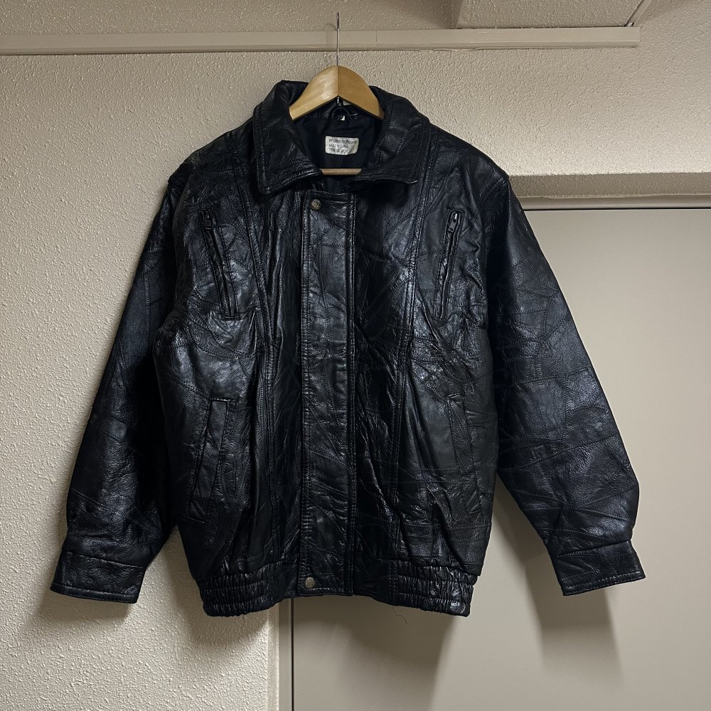 ڸ/USEDPatchwork Pig skin Leather Jacket ѥå 쥶 㥱å ڳ L