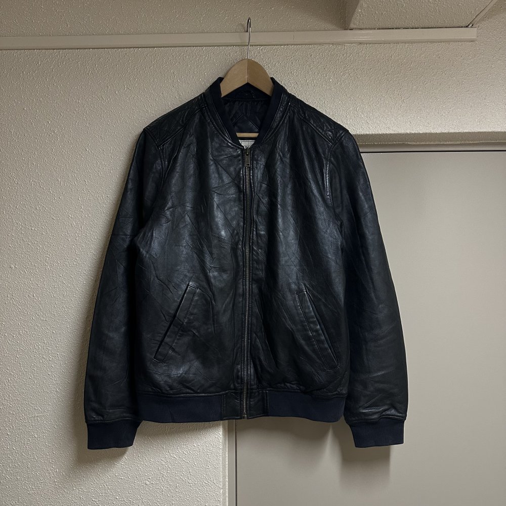 古着/USED】CHEVIGNON MA-1 TYPE Leather Jacket シェビニオン レザー 