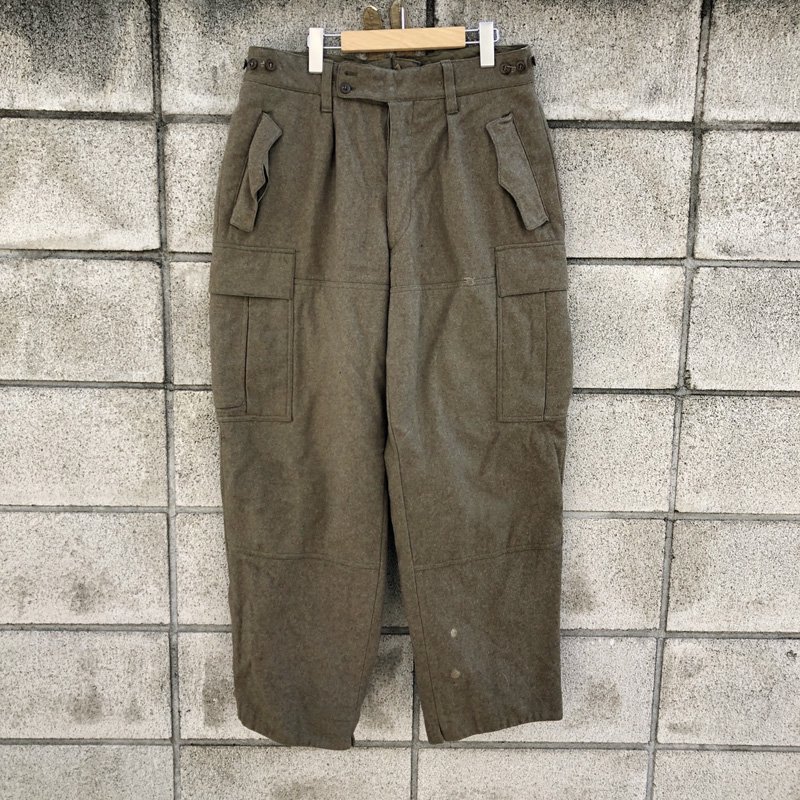 60's German Military Heavy Wool Trousers Cargo Pants