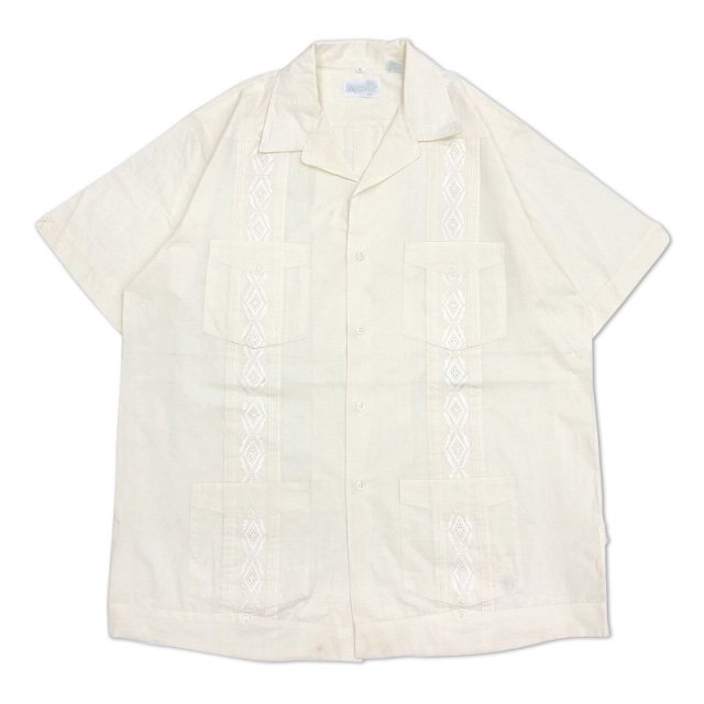 ڸ/USED Guayabera S/S Cuba Shirts 塼Х Ⱦµ XL