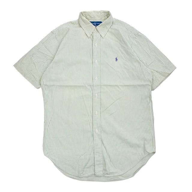 <img class='new_mark_img1' src='https://img.shop-pro.jp/img/new/icons1.gif' style='border:none;display:inline;margin:0px;padding:0px;width:auto;' />ڸ/USED Ralph Lauren Stripe S/S Shirts ե ȥ饤 Ⱦµ M