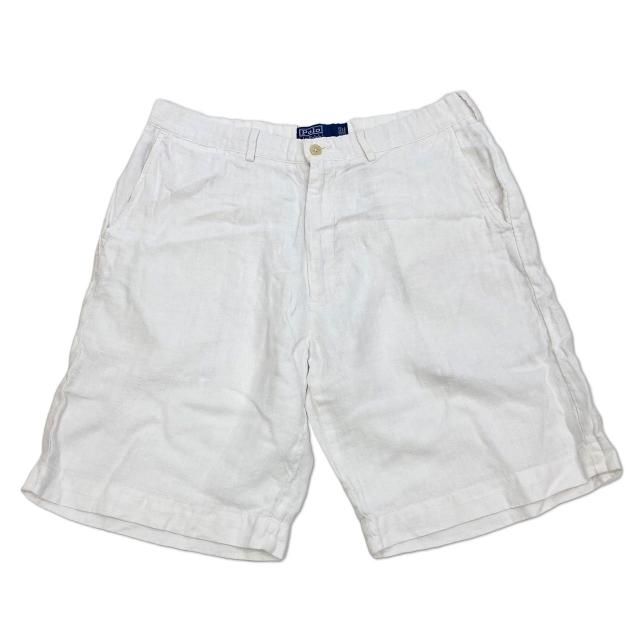 ڸ/USED Polo by Ralph Lauren Linen Shorts ݥ ե ͥ 硼 W35 ۥ磻