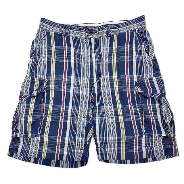 ڸ/USED Polo by Ralph Lauren Check Cargo Shorts ݥ ե å  硼 W37 ӥå ޥɥ饹å