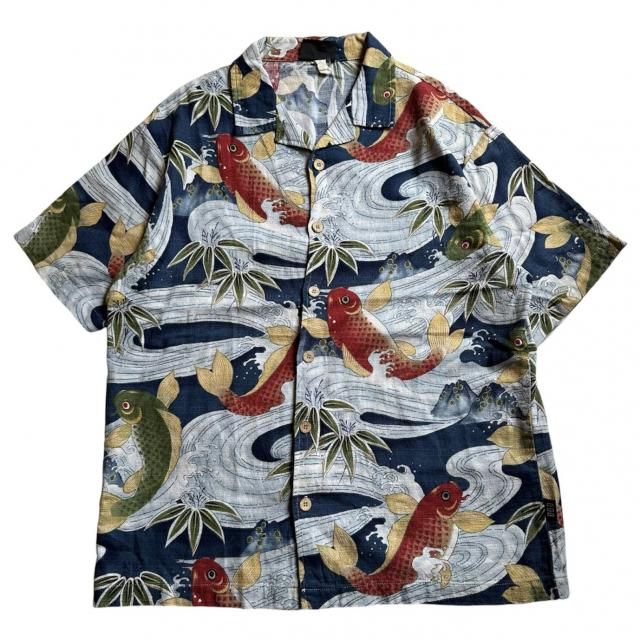 MADE IN USA ODO kimono Aloha S/S Shirt Carp Pattern
