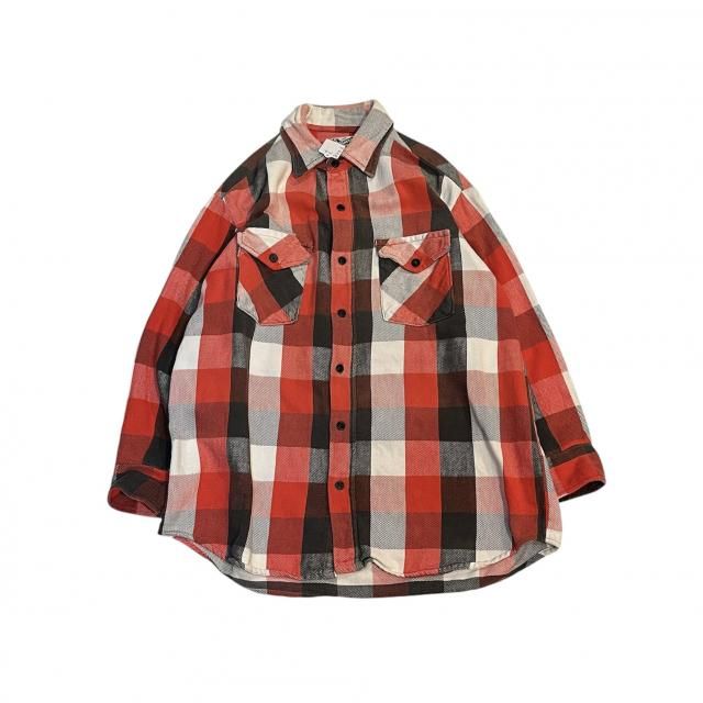ڸ/USED80s  MADE IN USA THE WOODS MAN Flannel Shirt   XL