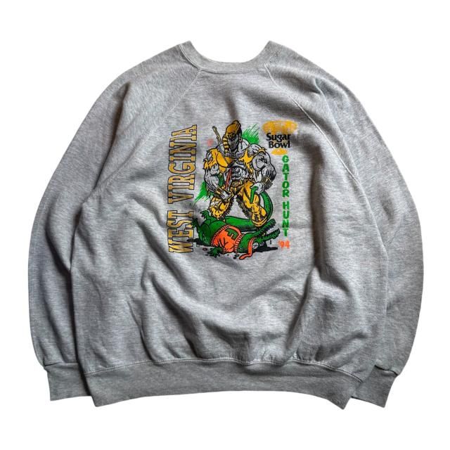 90's MADE IN USA TULTEX ''Sugar Bowl'' WEST VIRGINIA Raglan Sweat
