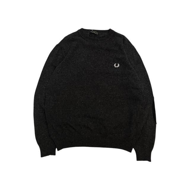Made in Italy FRED PERRY Elbow  Patch Cotton Knit