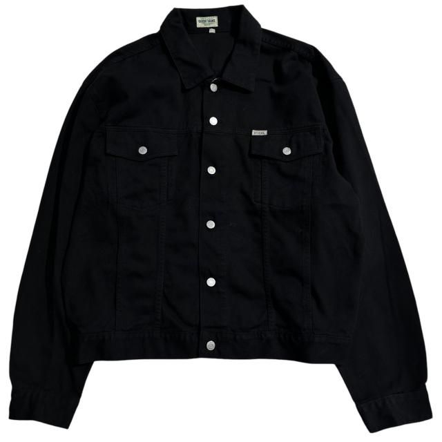<img class='new_mark_img1' src='https://img.shop-pro.jp/img/new/icons1.gif' style='border:none;display:inline;margin:0px;padding:0px;width:auto;' />MADE IN USA GUESS JEANS Black Denim Jacket 