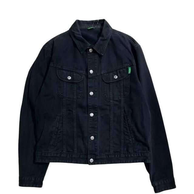 <img class='new_mark_img1' src='https://img.shop-pro.jp/img/new/icons1.gif' style='border:none;display:inline;margin:0px;padding:0px;width:auto;' />MADE IN ITALY UNITED COLORS OF BENETTON Black Denim Jacket 