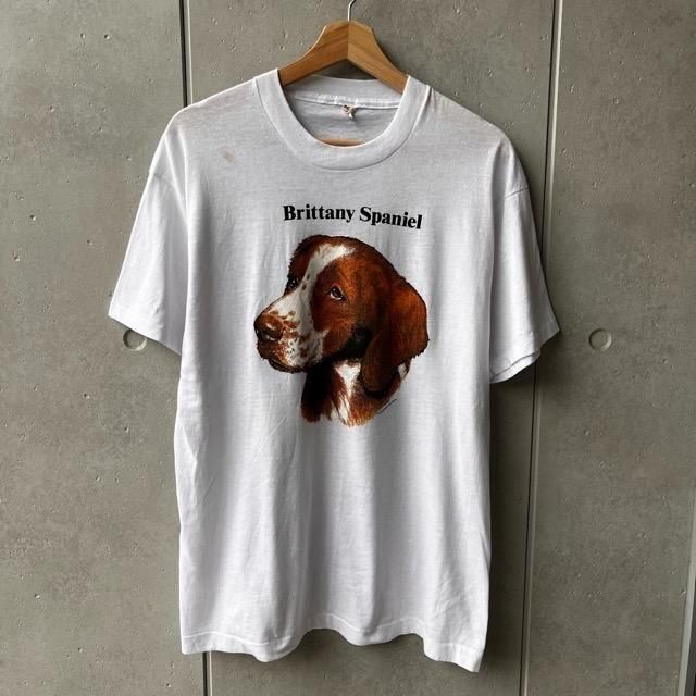 SCREEN STARS Brittany Spaniel Print T Shirts MADE IN U.S.A