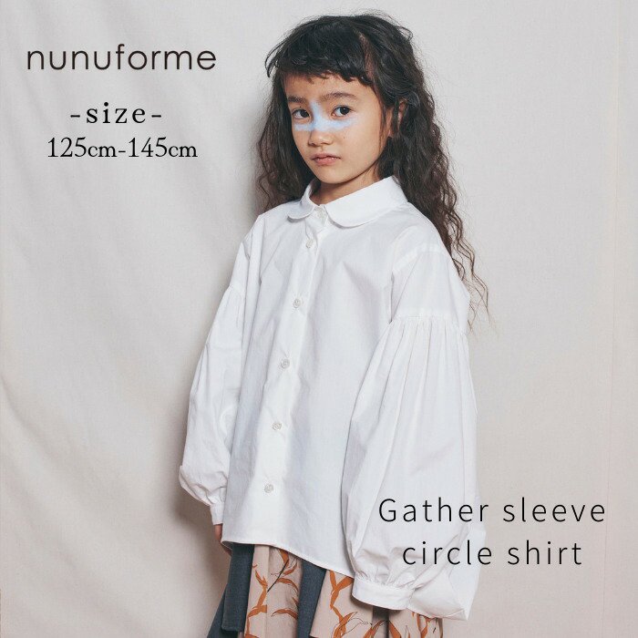 ギャザースリーブサークルシャツ/nunuforme【22SS SALE】