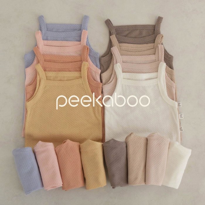 ڤ󤻾/34֤ͽ  Peekaboo ԡ֡Pongpong / top and bottom set sleeveless / ݥݥ岼å Ρ꡼