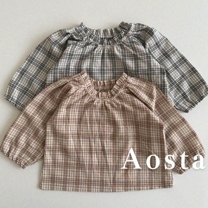 ͽ/46֤ͽ AOSTA  25ʪ  å֥饦 Le check Blouse