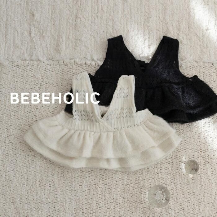 【予約商品/4〜6週間で入荷予定】 ベベホリック 25冬物 スコットビスチェ 出産祝い コットン くすみカラー