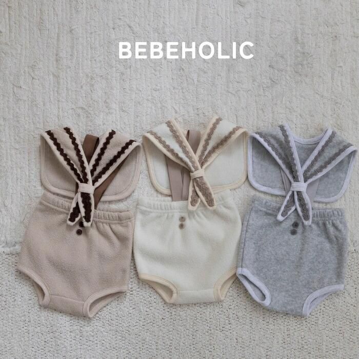 【予約商品/4〜6週間で入荷予定】 ベベホリック 25冬物 ポーグルテリーブルマセット 出産祝い コットン くすみカラー