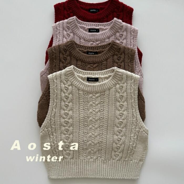 ޤĤ ͽ/46֤ͽ AOSTA  25ʪ  ˥åȥ٥ Knit vest