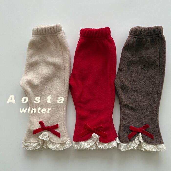 ޤĤ ͽ/46֤ͽ AOSTA  25ʪ  󥿡ܥѥ Winter ribbon pants ꥹޥꥢƥ