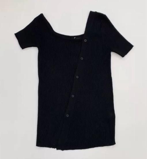 当日発送　S button layered knit tops THEREDTHREAD / ザレッドスレッド】S button layered knit tops